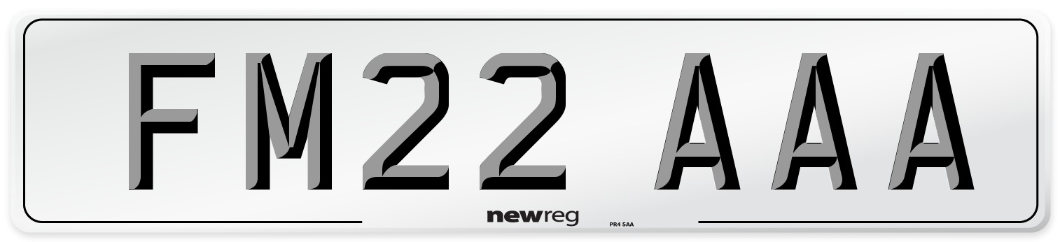 FM22 AAA Number Plate from New Reg